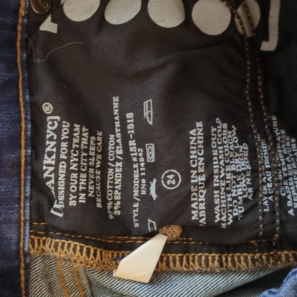 BLANKNYC MID RISE SKINNY JEANS denim SIZE 24 COLOR BLUE - Picture 6 of 6